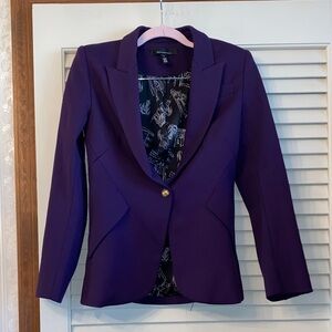 WHBM Editor Blazer Comfort Stretch Purple 0